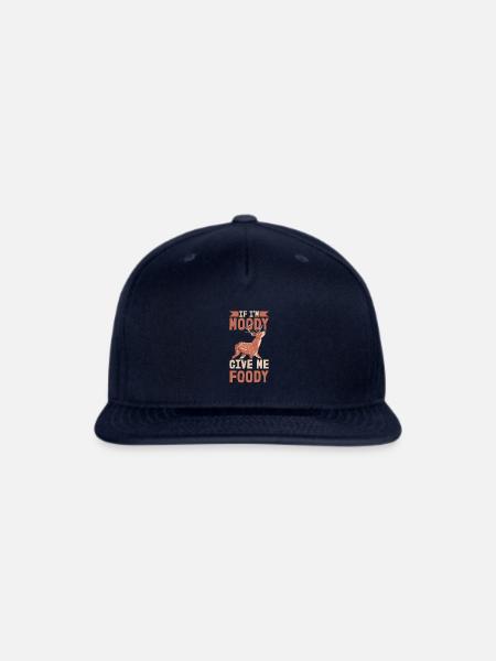 Deer Funny If Im Moody Give Me Foody - Snapback Baseball Cap - navy