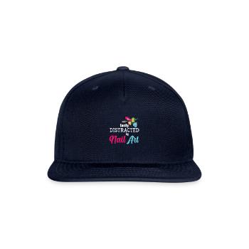 Easily Distracted By Nail Art Nail Tech - Snapback Baseball Cap - navy - Front