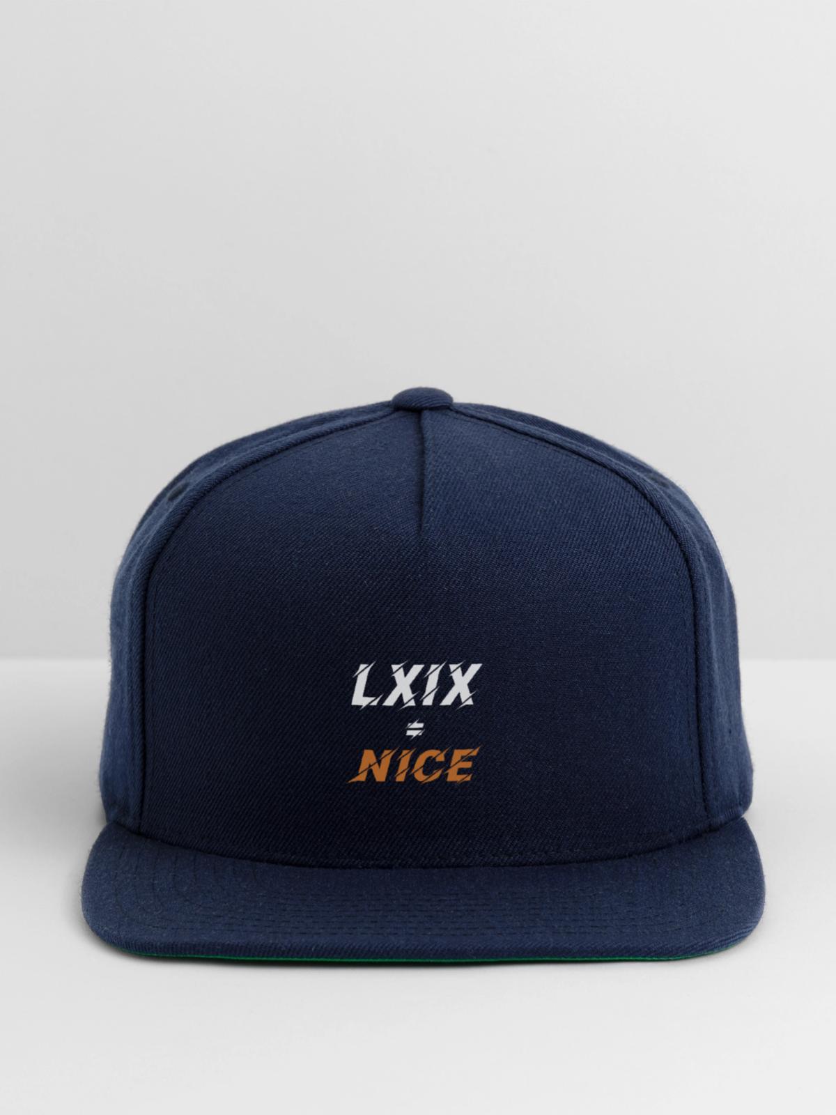 LXIX in latin - Snapback Baseball Cap - navy - Front