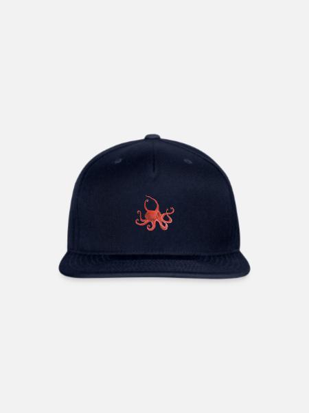 Giant Pacific Octopus - Snapback Baseball Cap - navy