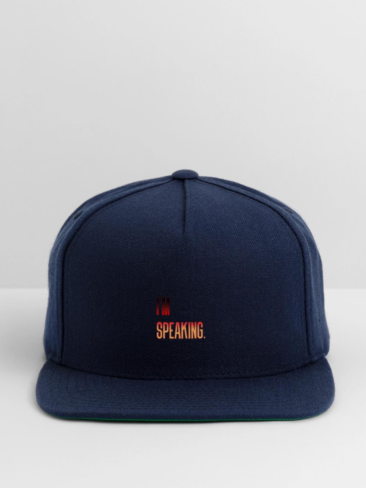 Im Speaking - Snapback Baseball Cap - navy - Front