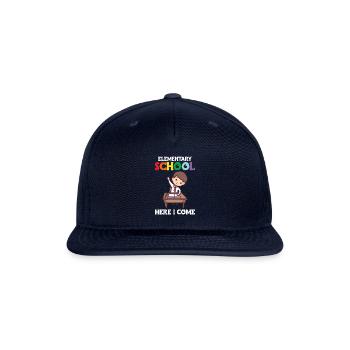 Funny 1st Grade Elementary School Here I Come - Snapback Baseball Cap - navy - Front