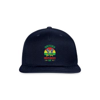 Black Freedom Juneteenth The Real Independence - Snapback Baseball Cap - navy - Front