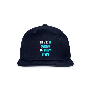 Quote life - Snapback Baseball Cap - navy - Front