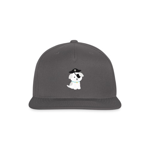 Dog with a pirate eye patch doing Vision Therapy! - Snapback Baseball Cap