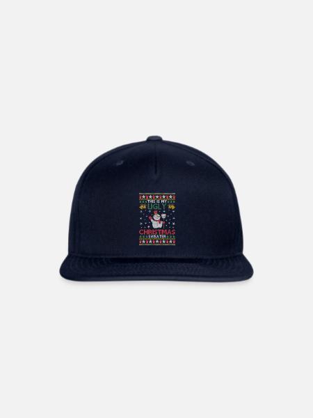 This Is My Ugly Sweater Retro Ugly Christmas - Snapback Baseball Cap - navy