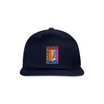 Vaxxed Waxed And Relaxed - Snapback Baseball Cap - navy - Front