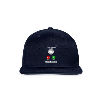Video Games Are Calling Phone Screen Funny Video - Snapback Baseball Cap - navy - Front