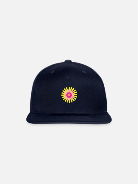 flower motive design - Snapback Baseball Cap - navy