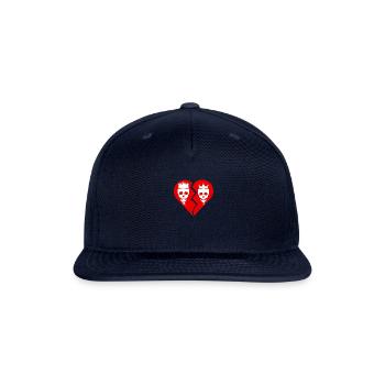 Broken Heart Skulls Couples Halloween - Snapback Baseball Cap - navy - Front