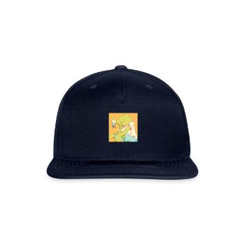 Green Frog Friends - Snapback Baseball Cap - navy - Front