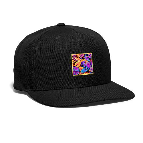 Captivating Neon Elegance Leaf Pattern - Snapback Baseball Cap