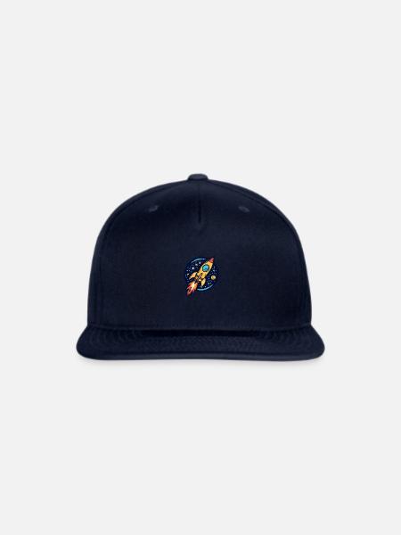 Rocket Traveling Through Space - Snapback Baseball Cap - navy