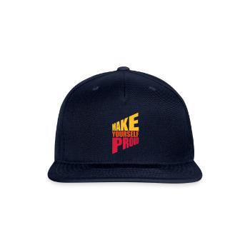 make yourself proud quote - Snapback Baseball Cap - navy - Front