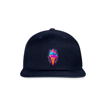 Retro Ice Cream Waffle Ice Cream for a Ice cream - Snapback Baseball Cap - navy - Front