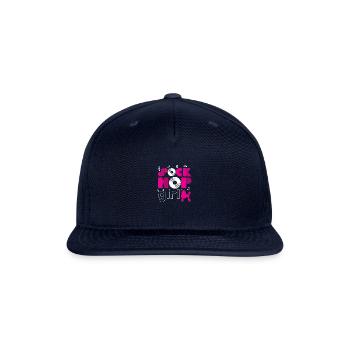 Sock Hop Girl Retro Vinyl Pink Poodle Sock Hop - Snapback Baseball Cap - navy - Front