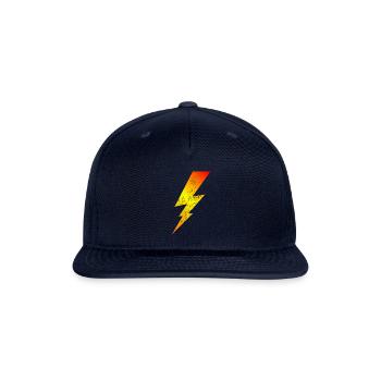 Fire Bolt Lightning | Bolt Graphic T-Shirt - Snapback Baseball Cap - navy - Front