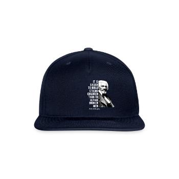 Frederick Douglass Quote For Black History Month - Snapback Baseball Cap - navy - Front
