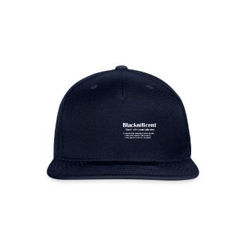 Blacknificent Afro African Pro Black History - Snapback Baseball Cap - navy - Front