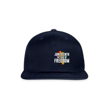 Juneteenth The Face Of Freedom Afro American - Snapback Baseball Cap - navy - Front