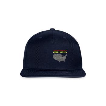 Juneteenth Celebrates Freedom Black African - Snapback Baseball Cap - navy - Front