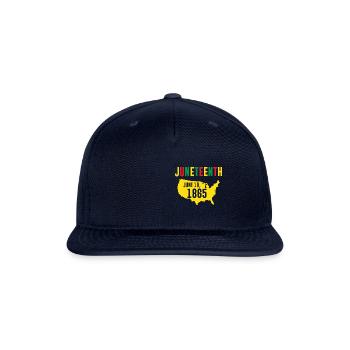 Juneteenth June 19 1865 Black Pride History Black - Snapback Baseball Cap - navy - Front