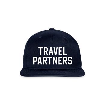 Funny Travel Traveller Travel Partners - Snapback Baseball Cap - navy - Front