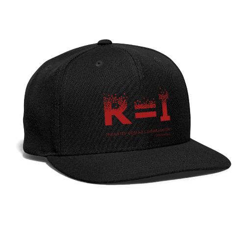 R=I --- Reality equals Information - red design - Snapback Baseball Cap
