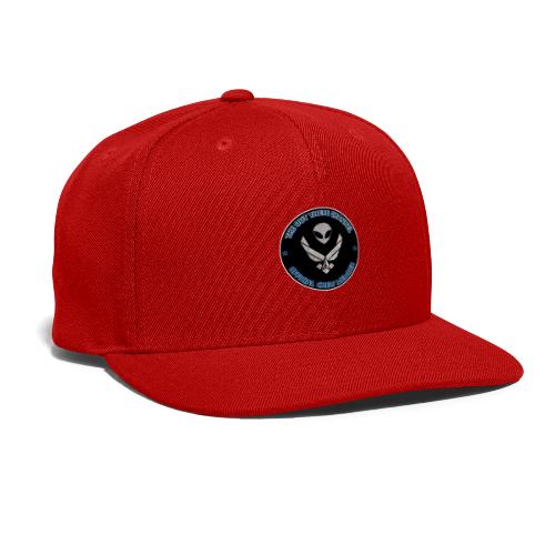 BlackOpsTransBigger1 Front with Mr Grey Back Logo - Snapback Baseball Cap