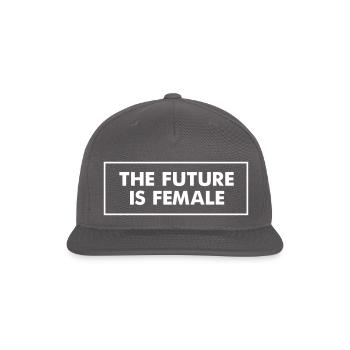 The future is female - Snapback Baseball Cap - dark grey - Front