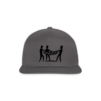 safe net - Snapback Baseball Cap - dark grey - Front