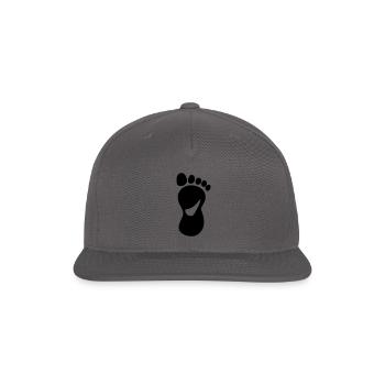foot - Snapback Baseball Cap - dark grey - Front