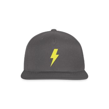 Lightning Bolt - Snapback Baseball Cap - dark grey - Front