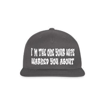 Wife - Snapback Baseball Cap - dark grey - Front
