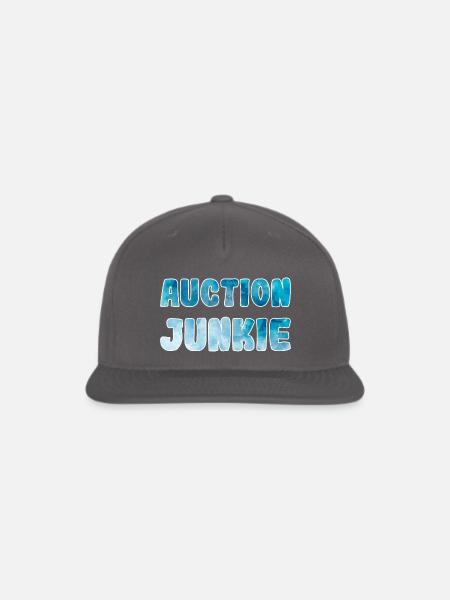 Auction Junkie blue watercolor - Snapback Baseball Cap - dark grey
