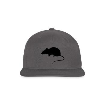 Rat - Snapback Baseball Cap - dark grey - Front