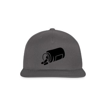 Pills Bottle - Snapback Baseball Cap - dark grey - Front