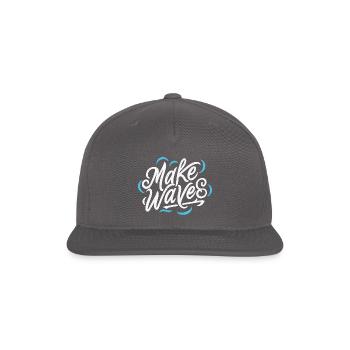 Make Waves - Snapback Baseball Cap - dark grey - Front
