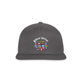 Hispanic Heritage, Latino Friendship, Latino Pride - Snapback Baseball Cap - dark grey - Front