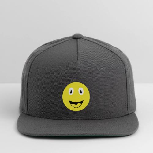 Yellow Happy Face Print - Snapback Baseball Cap