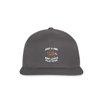 Just a girl who loves platypus funny Platypus - Snapback Baseball Cap - dark grey - Front