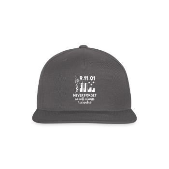 Never Forget 911 We Will Always Remember - Snapback Baseball Cap - dark grey - Front