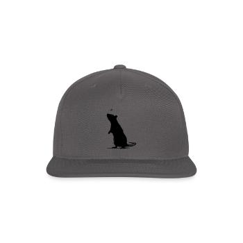 rat - Snapback Baseball Cap - dark grey - Front