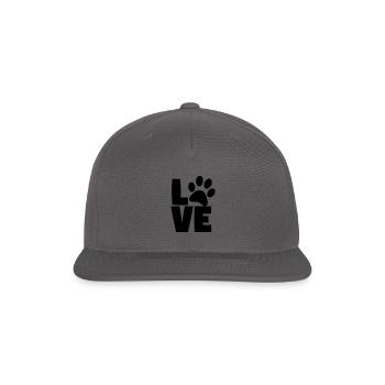 love dogs - Snapback Baseball Cap - dark grey - Front