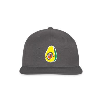 Avocado Slice - Snapback Baseball Cap - dark grey - Front