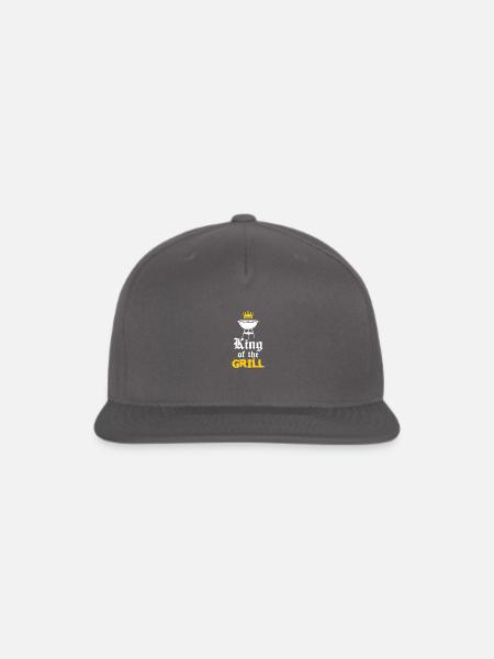 King of the Grill Funny BBQ Barbeque - Snapback Baseball Cap - dark grey