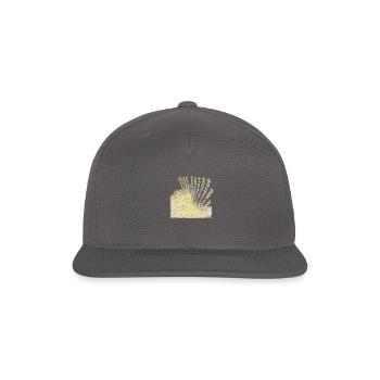 Glitch Art Geodesy – Digital Binary Map Design - Snapback Baseball Cap - dark grey - Front