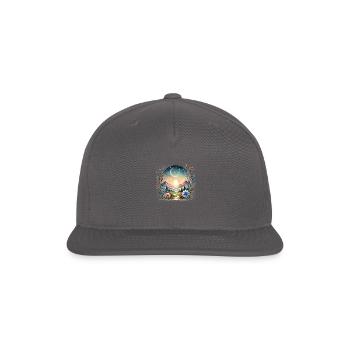 Botanical Bliss - Snapback Baseball Cap - dark grey - Front
