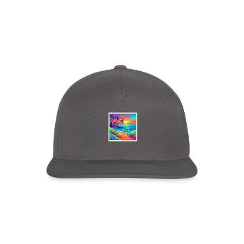Tropical Sunset Beach - Snapback Baseball Cap - dark grey - Front
