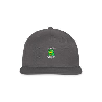 judgy frog - Snapback Baseball Cap - dark grey - Front